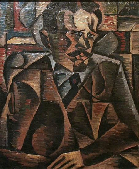 Bohumil Kubista Portrait of a Man oil painting image